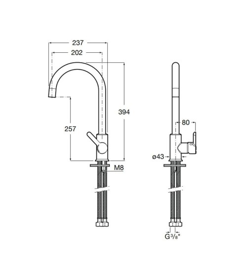 Miscelatore da cucina 285320 granito plus nero