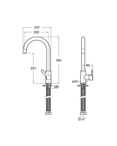 Miscelatore da cucina 285323 granito plus croma