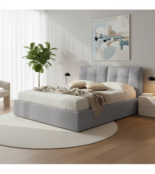 Letto matrimoniale con contenitore Melia grigio Soro 90