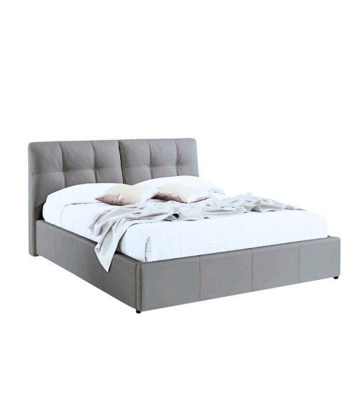 Letto matrimoniale con contenitore Melia grigio Soro 90