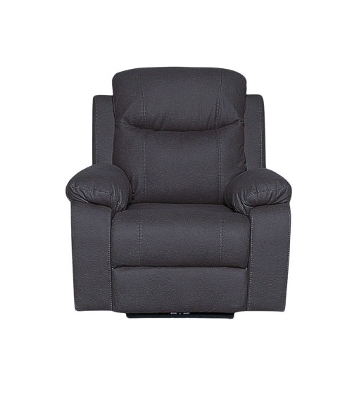 Poltrona Chicago recliner manuale in tessuto Twist 20 grigio