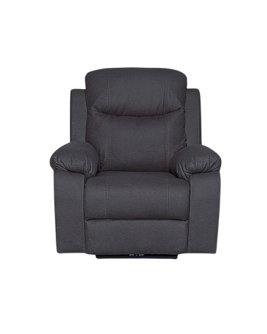 Poltrona Chicago recliner manuale in tessuto Twist 20 grigio