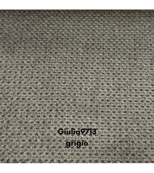 Divano Como II con penisola contenitore in tessuto giulia9713 grigio