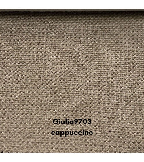 Divano Como II con penisola contenitore in tessuto giulia9703 cappuccino