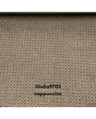 Divano Como II con penisola contenitore in tessuto giulia9703 cappuccino
