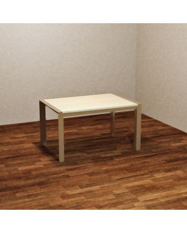Tavolo rettangolare allungabile Golia 130x80 struttura tortora e piano rovere sbiancato