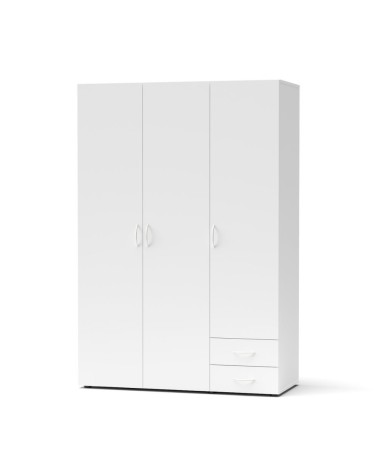 Armadio 3 ante 2 cassetti Seba 3 colore bianco