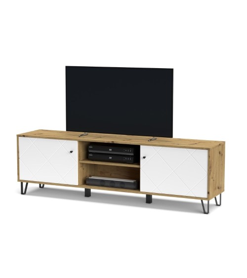 Porta TV Bollo 2 colore rovere e bianco