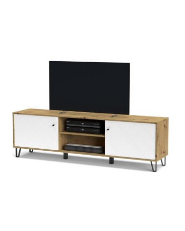 Porta TV Bollo 2 colore rovere e bianco
