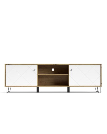 Porta TV Bollo 2 colore rovere e bianco