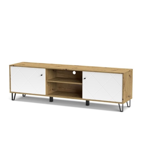 Porta TV Bollo 2 colore rovere e bianco
