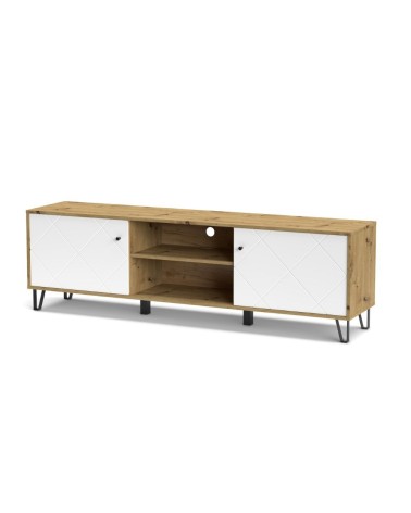 Porta TV Bollo 2 colore rovere e bianco