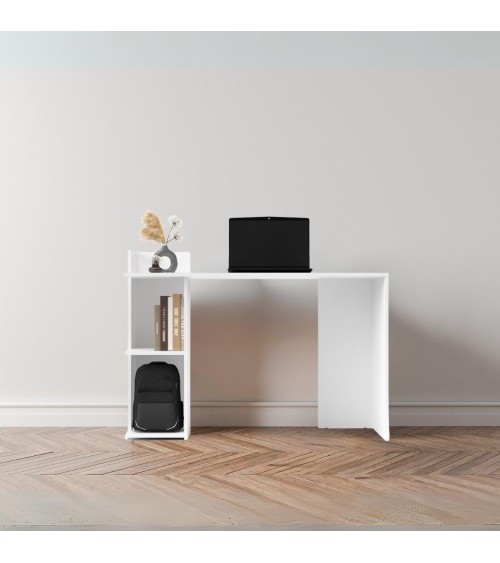 Scrivania Paco1 con 2 ripiani colore bianco