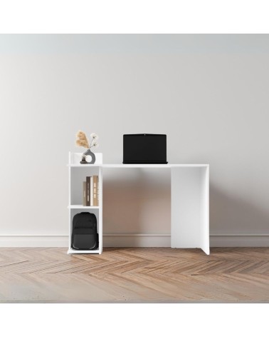 Scrivania Paco1 con 2 ripiani colore bianco