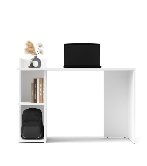 Scrivania Paco1 con 2 ripiani colore bianco