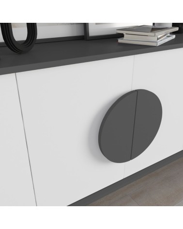 Madia Gora 180 cm struttura colore antracite con ante bianche