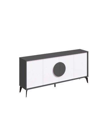 Madia Gora 180 cm struttura colore antracite con ante bianche