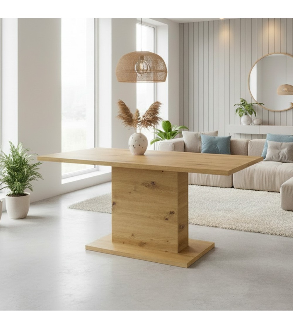 Tavolo Follow 162 colore rovere 160x80x75.90 cm