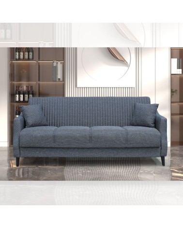 Divano letto contenitore Montana 3 posti colore grigio Mina 10