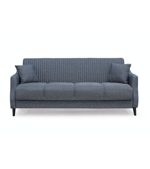 Divano letto contenitore Montana 3 posti colore grigio Mina 10