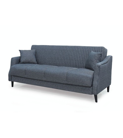 Divano letto contenitore Montana 3 posti colore grigio Mina 10