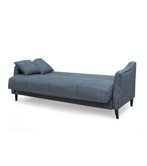 Divano letto contenitore Montana 3 posti colore grigio Mina 10