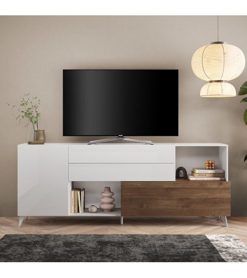 Madia Marion 240 cm. colore bianco ludico e mercure