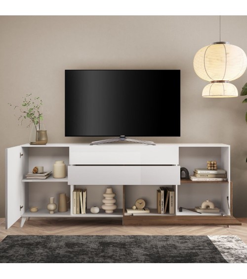 Madia Marion 240 cm. colore bianco ludico e mercure