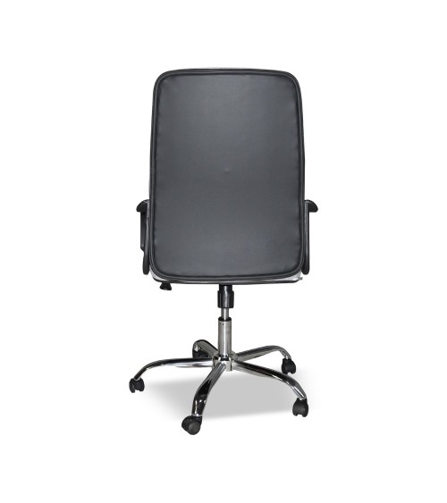 Poltrona da ufficio CR106H in tessuto grigio e base cromata