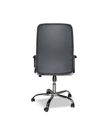 Poltrona da ufficio CR106H in tessuto grigio e base cromata