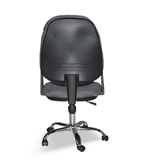 Poltrona da ufficio CR415 tessuto grigio con base cromata