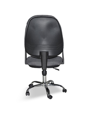 Poltrona da ufficio CR415 tessuto grigio con base cromata