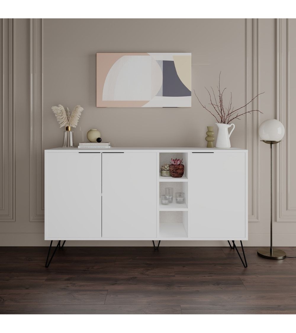 Madia Clara bianco 3 ante 142x35,6x83h