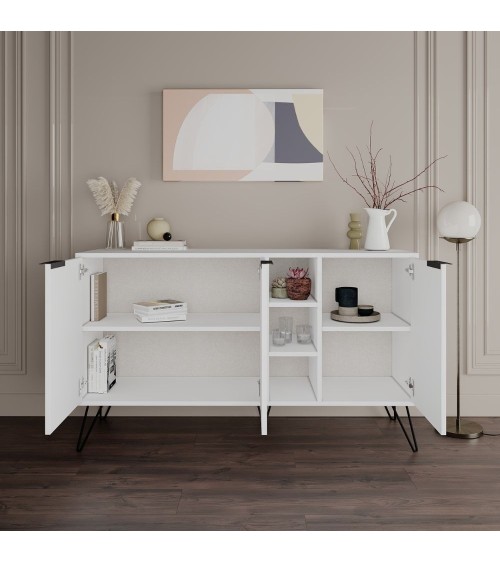 Madia Clara bianco 3 ante 142x35,6x83h