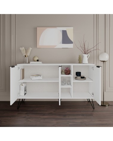 Madia Clara bianco 3 ante 142x35,6x83h