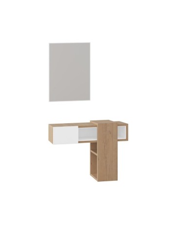 Ingresso Efes rovere bianco con specchio