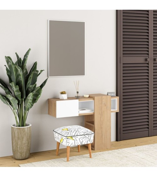 Ingresso Efes rovere bianco con specchio