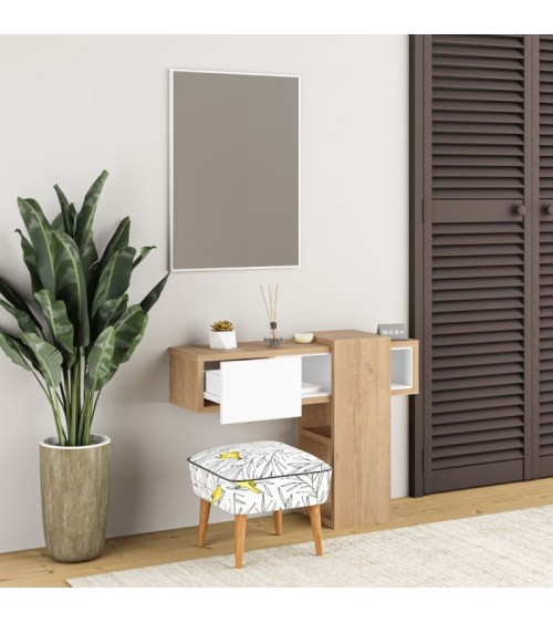 Ingresso Efes rovere bianco con specchio
