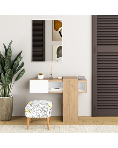 Ingresso Efes rovere bianco con specchio