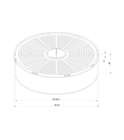 Filtro carbone per cappa Kripto 60-90 kit da due pezzi