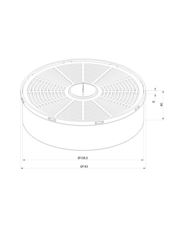 Filtro carbone per cappa Kripto 60-90 kit da due pezzi