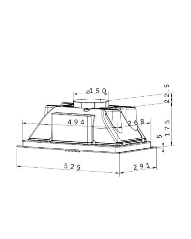 Cappa incasso sottopensile Samet Gruppo Basic 52 luce led 3 livelli velocità inox classe C