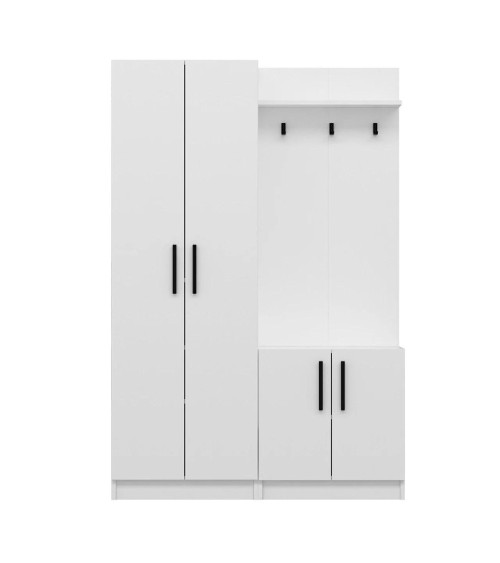 Armadio ingresso Dante con appendiabito colore bianco