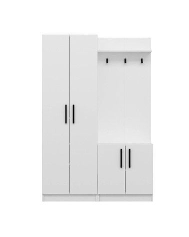 Armadio ingresso Dante con appendiabito colore bianco