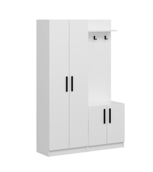 Armadio ingresso Dante con appendiabito colore bianco