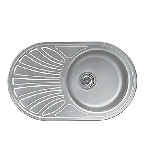 Lavello Smeg LMEL77S 1 vasca con gocciolatoio sinistro 78x48 cm inox
