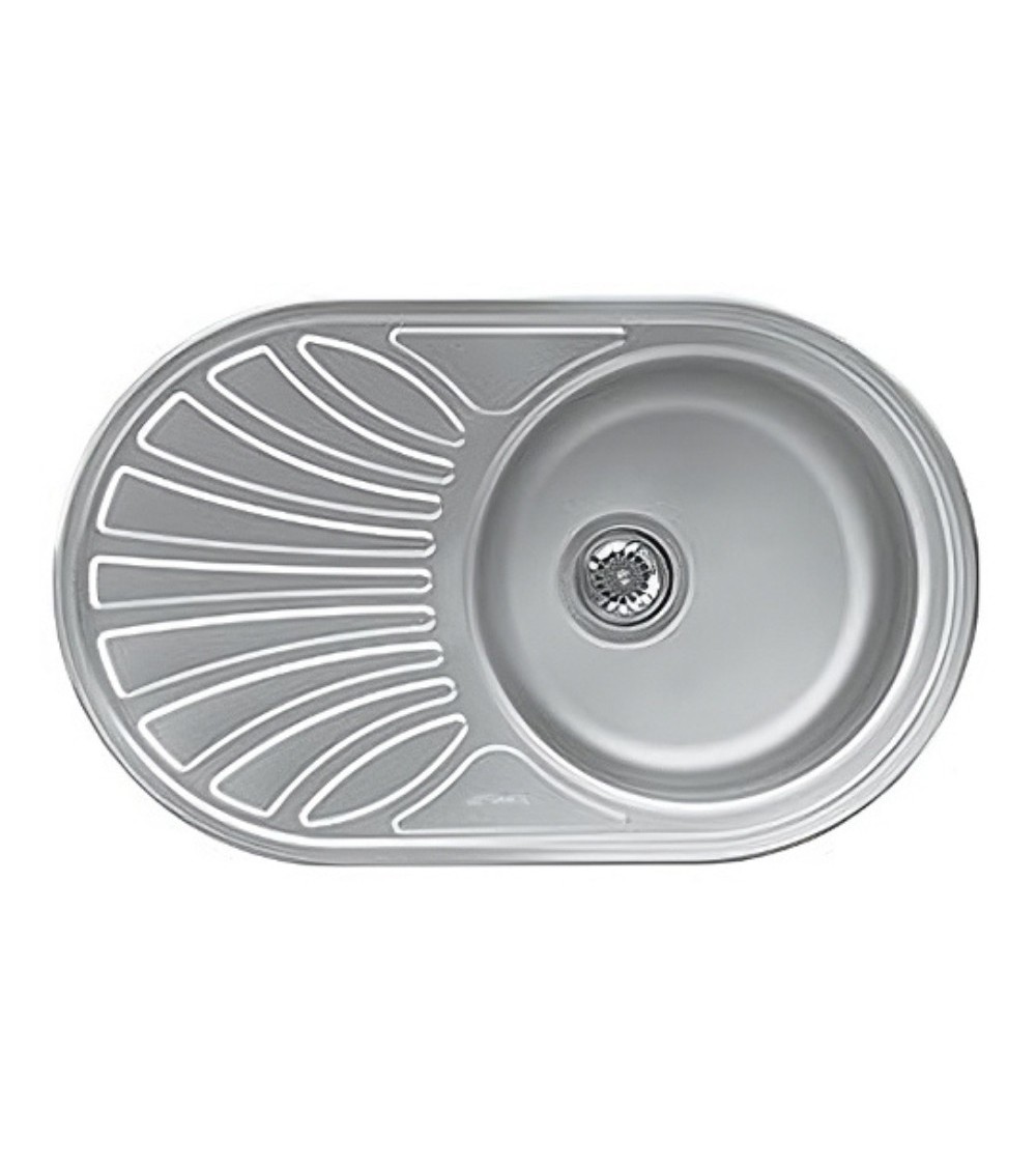 Lavello Smeg LMEL77S 1 vasca con gocciolatoio sinistro 78x48 cm inox