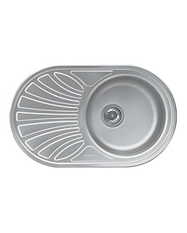 Lavello Smeg LMEL77S 1 vasca con gocciolatoio sinistro 78x48 cm inox