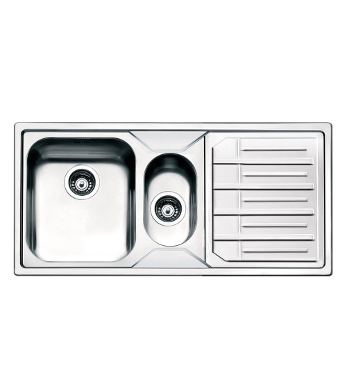 Lavello semifilo Smeg LP102D2 inox 100x50 cm 1 + 1/2 con gocciolatoio destro