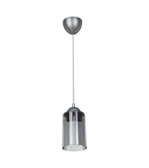 Lampada da soffitto Optical ASZ1027 con paralume in plastica fumè
